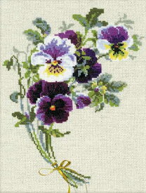 クロスステッチ 刺繍キット リオリス RIOLIS パンジーの花束 Bunch Of Pansies 花 植物 クロスステッチキット ししゅう 刺繍 極細毛糸使用