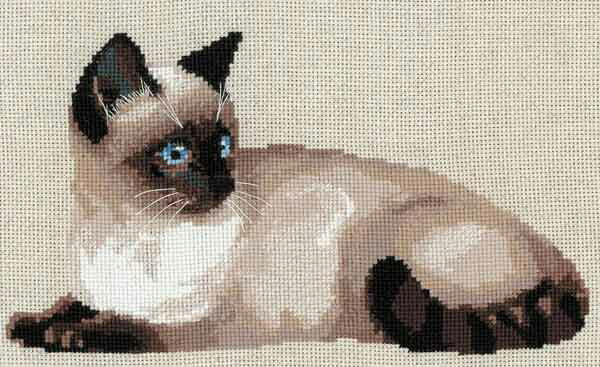 クロスステッチ 刺繍キット  リオリス RIOLIS  ペルシャ猫 Persian Cat   動物 猫  見やすい大きめステッチ（1センチに4目）  クロスステッチキット ししゅう 刺繍  極細毛糸使用