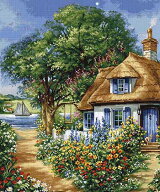 クロスステッチ 刺繍キット ルーカス Luca-S 夏の風景 18ct イージーカウントアイーダ使用 景色 クロスス…