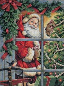 [֑ NXXeb` hJLbg fBVY Dimensions LfB[PC T^ Candy Cane Santa 16ct NX}X NXXeb`Lbg イ hJ