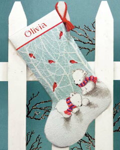 [֑ NXXeb` hJLbg fBVY Dimensions Xm[xA Snow Bears Stocking 14ct NX}X̌C NXXeb`Lbg イ hJ