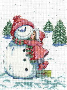 メール便送料無料 クロスステッチ 刺繍キット Design Works デザインワークス 赤い帽子のスノーマン クリスマス クロスステッチキット クロスステッチ ししゅう 刺繍