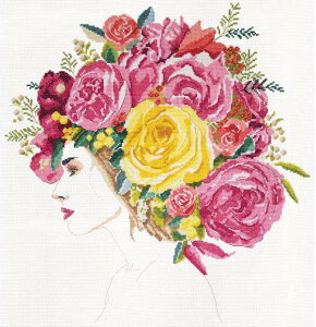 ���[���֑������� �N���X�X�e�b�` �h�J�L�b�g Design Works �f�U�C�����[�N�X Flowers in Her Hair 14ct ���� �� �N���X�X�e�b�`�L�b�g �����イ �h�J