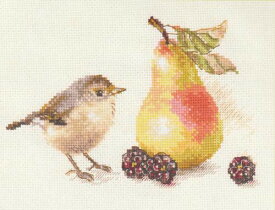 クロスステッチ 刺繍キット アリサ ALISA 小鳥と梨 果物 クロスステッチキット ししゅう 刺繍