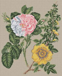 [֑ NXXeb` hJLbg Creative World Of Crafts Damask Rose & Yellow Rose^_}XNXCG[[Y 14ctAC[_  o NXXeb`Lbg イ hJ
