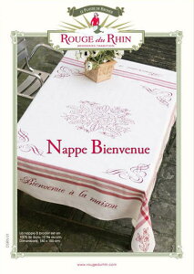 �N���X�X�e�b�` �h�J�}�� Rouge Du Rhin�� Nappe Bienvenue�`�e�[�u���N���X ���}�`���[�W�� �f�� ����