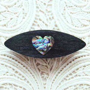 タティング シャトル ハート・マザーオブパール象嵌細工 木製 天然素材 輸入品