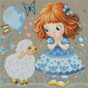 ���[���֑������� �N���X�X�e�b�` �h�J�L�b�g �I�����^ OLanTA �q�r�Ə��̎q Murano Lugana32ct ���� �r�[�Y �N���X�X�e�b�`�L�b�g �����イ �h�J