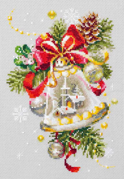 メール便送料無料  クロスステッチ 刺繍キット  マジックニードル Magic Needle  クリスマスベル 14ct   ホリデー  クロスステッチキット ししゅう 刺繍