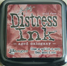 ディストレス インク エイジド マホガニー スタンプ用インクパッド スクラップブッキング、ペーパークラフトに