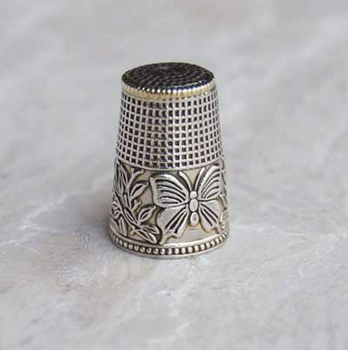 楽天市場】銀製の指ぬき シンブルバタフライスターリングシルバー 英国  