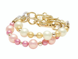 小型犬用首輪 【PANOPLY ビーズカラー ジュエリーパール S、M、Lサイズ】 姫系カラー ベージュ・ピンク2カラー ビーズリードとセットでいかが? 注目間違いナシ★