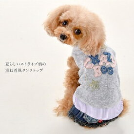 ペット服　【CRAZYBOO　デニムワッペンタンクトップ】XS〜Lサイズ　CB19SS