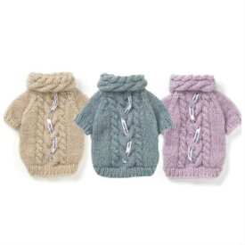 ペットウェア　【CRAZYBOO　CBロゴ付手編みセーター】XS〜XXL、DS・DMサイズ　CB19AW
