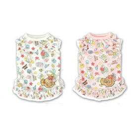 ペットウェア　【CRAZYBOO　トロピカルフリルタンクトップ　XS～XXL、DXS～DMサイズ】　CB25SS