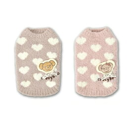 ペットウェア　【CRAZYBOO　マシュマロハートニット　XS～XXL、DXS～DMサイズ】　CB25AW