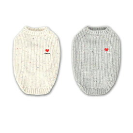 ペットウェア　【TINOTITO　ワンポイントネップニット】XS～XXLサイズ　TT25AW