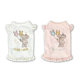 ペットウェア　【CRAZYBOO　袖フリルバルーンタンクトップ　XS～XXL、DXS～DMサイズ】　CB26SS