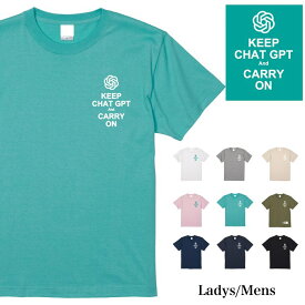 ＼お得なクーポン配布中／【【メール便　送料無料】ChatGPT チャットジーピーティー ワンポイント ロゴ Tシャツ 半袖 コットン100% メンズ レディース お揃い ペアルック パロディ 牛 誕生日 ギフト