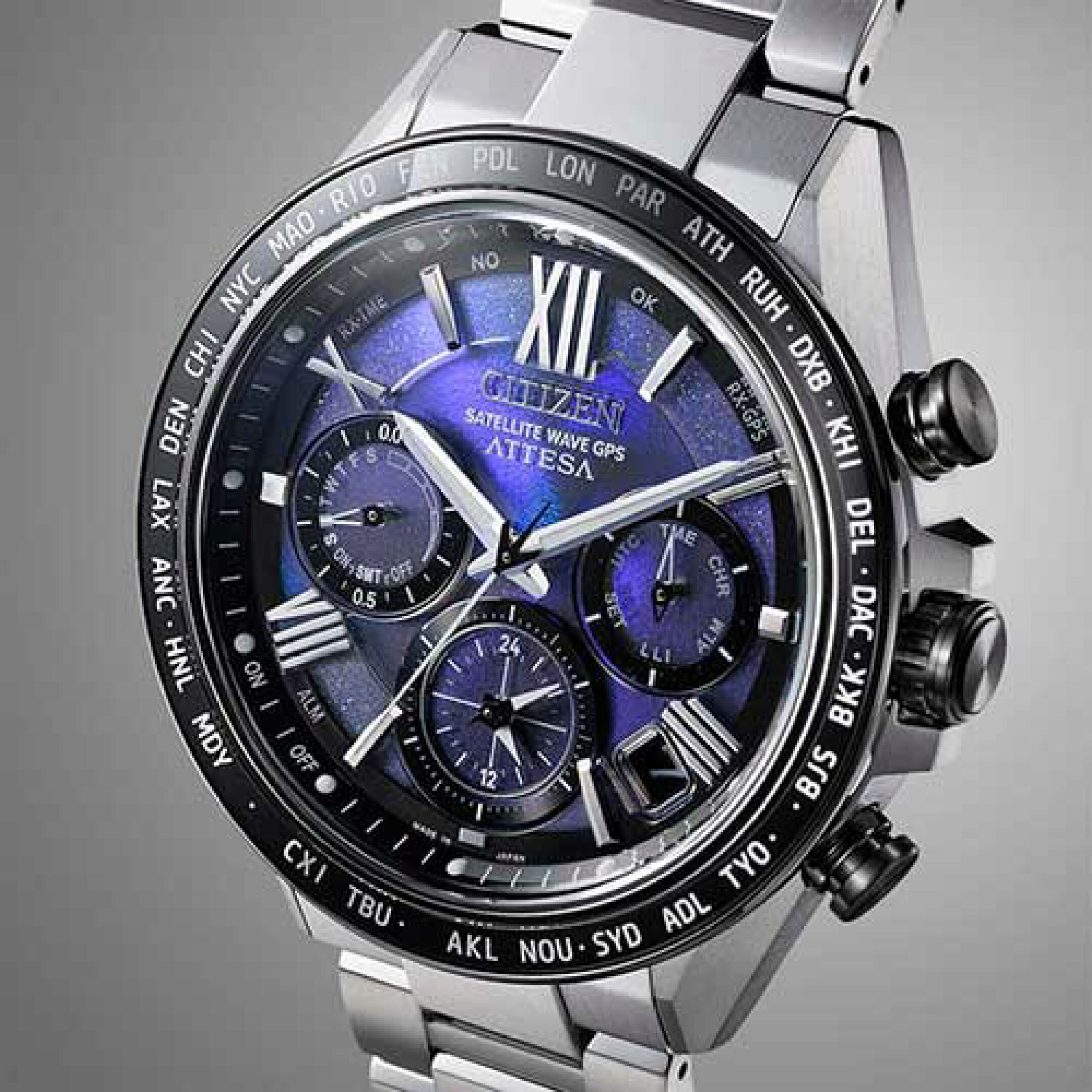 CITIZEN ATTESA CC4075-50L 青の時 構造色 GPS衛星電波 ダブルダイレクトフライト スーパーチタニウム パーフェックス B'z 限定2400本 エコ・ドライブ