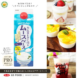 【ジーエスフード】GSムースベース プレーン 500ml / 製菓材料・業務用 紙パック