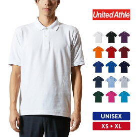 ポロシャツ メンズ レディース 半袖 吸汗速乾 綿 ポリエステル おしゃれ 無地 XS S M L XL スポーツ ゴルフ テニス バスケ 野球 ダンス ビジネス クールビズ 制服 保育士 事務服 男女兼用 UnitedAthle ユナイテッドアスレ ドライカノコユーティリティーポロシャツ 5050-01