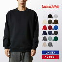 トレーナー メンズ レディース 裏起毛 厚手 無地 ユナイテッドアスレ 10.0オンス T/C クルーネック スウェット 5928-01 アメカジ スポーツ カジュアル ストリート あったか 暖かい ゆったり おしゃれ スエット ホワイト 白 ブラック 黒 ネイビー S M L XL