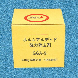 ホルムアルデヒド強力除去・無害化剤｜赤ちゃん・子ども・妊婦さんの空気対策に｜長期間持続するためシックハウス・アレルギー・小児ぜん息対策に最適です｜GGA-5 原液5.0kg（5倍希釈可）＋希釈用スプレー付き