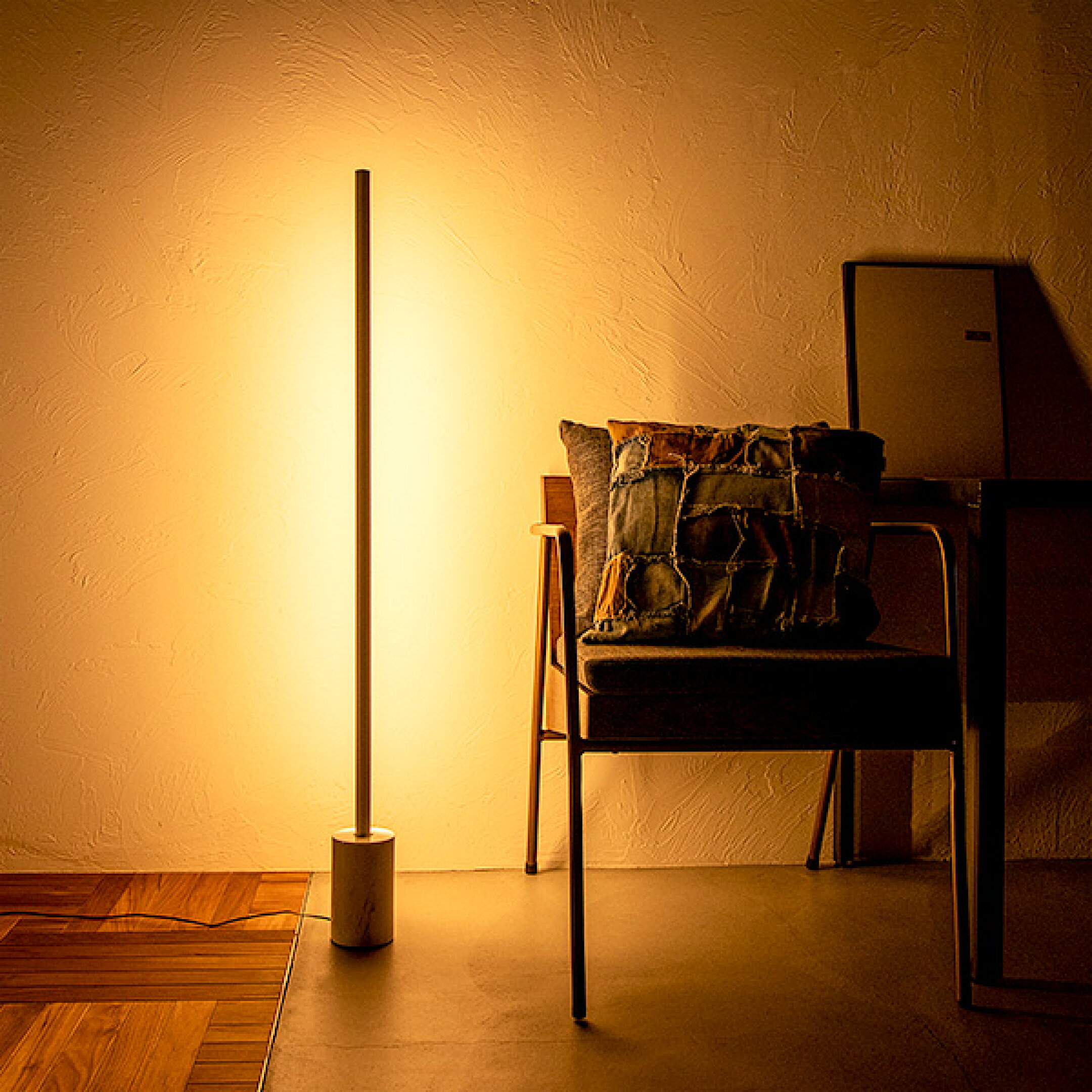 グッドデザイン賞受賞 間接照明 LEDフロアライト NEO MANX ネオマンクス フロアランプ 大理石 PSE認証済 LED スタンドライト シアターライト リモコン 付き 調光調色 おしゃれ 照明器具 照明 Smart Life対応 テレビ