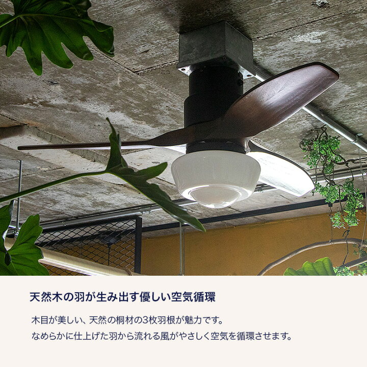 楽天市場】シーリングファン ライト LED 天然木 大型 DCモーター 
