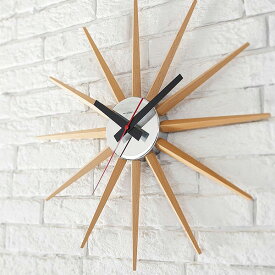 掛け時計 Atras 2-clock アトラス2クロック 壁掛け時計 アナログ ナチュラル 北欧 おしゃれ かわいい 新築祝い ギフト スイーブムーブメント 電池式 直径46.5cm 木製 アメリカン ミッドセンチュリー