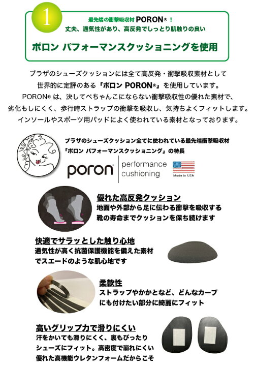 楽天市場 スーパーセール価格 ネコポス送料無料 バック ストラップ ヒール用 クッション ストラッピーズ Strapeez Braza 社 サンダル かかと 靴ずれ 踵 靴擦れ 防止 痛い 高機能 スポンジ 高反発 吸収材 素材 インソール ウレタン Poron フラットシューズ ビーチ