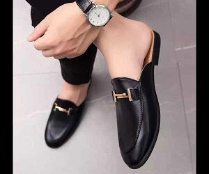 メンズ 男性用 スリッポン カジュアルサンダル 革靴 ローヒール フラット ラバーソール PU 大人可愛い シンプル カジュアル 上品 おしゃれ かっこいい エレガント ラフ クール セクシー モダ