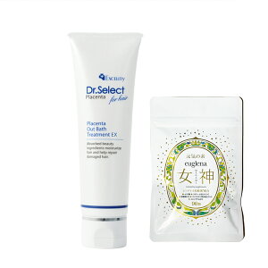 お得ユーグレナ女神セット Dr.Select プラセンタ アウトバストリートメントEX 100g ドクターセレクト 洗い流さないヘアトリートメント 洗い流さないトリートメント 流さないトリートメント ヘ
