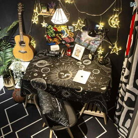 タロットクロス 防水 布 テーブルマット シンプル モダン ブラック