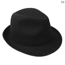 中折れハット メンズ 帽子 ファッション シルクハット ジャズ 秋冬 春秋 ウール 暖かい 紳士 ブラック グレー ベージュ