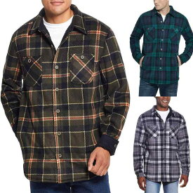 シャツ ジャケット メンズ カジュアル 長袖 大きいサイズ 秋冬 チェック ベロア 厚手 暖かい ゆったり ポケット グリーン ブラック