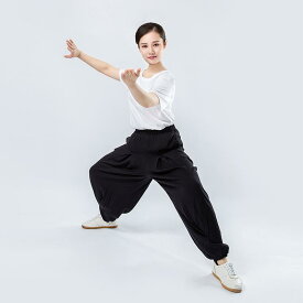 太極拳 パンツ ズボン メンズ レディース カンフー 練習 ウェア 中国風 春夏 ゆったり 大きいサイズ ワイド 武道 ブラック ホワイト レッド