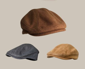 ハンチング 帽子 メンズ レディース 秋冬 無地 シンプル カジュアル ファッション ベロア キャメル グレー ブラック
