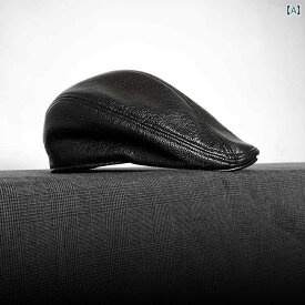 ハンチング 帽子 メンズ レディース レザー 革 レトロ ベレー帽 ブラック ブラウン キャメル