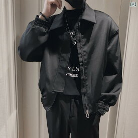 ジャケット メンズ ダーク ファッション 大きいサイズ 肩パッド 春秋 カジュアル 黒