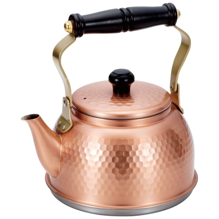 楽天市場】新光金属 ケトル 素銅 1.5L IH対応 鎚目入れケトル IH 