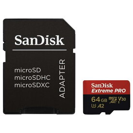 サンディスク ( SANDISK ) 64GB microSD Extreme PRO SDアダプター付き ［海外パッケージ］064G-GN6MA