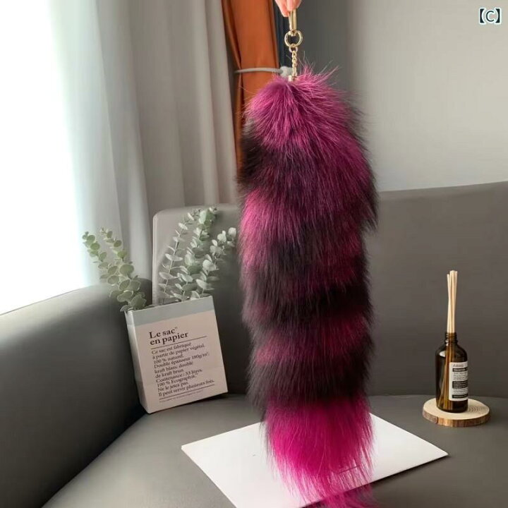 楽天市場】しっぽ キーホルダー ファー チャーム バッグ アクセサリー 