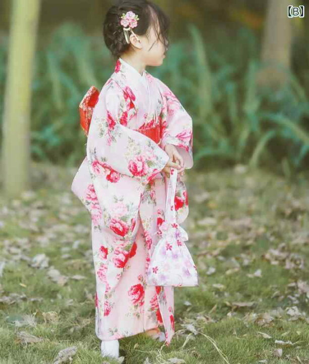 楽天市場】女の子 浴衣 着物 和風 ベビー 子供 キッズ 桜 うさぎ 花柄 