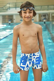 キッズ 男の子 競泳 スクール 水着 スイムウェア ジュニア 子供 水泳 パンツ ブルー ホワイト