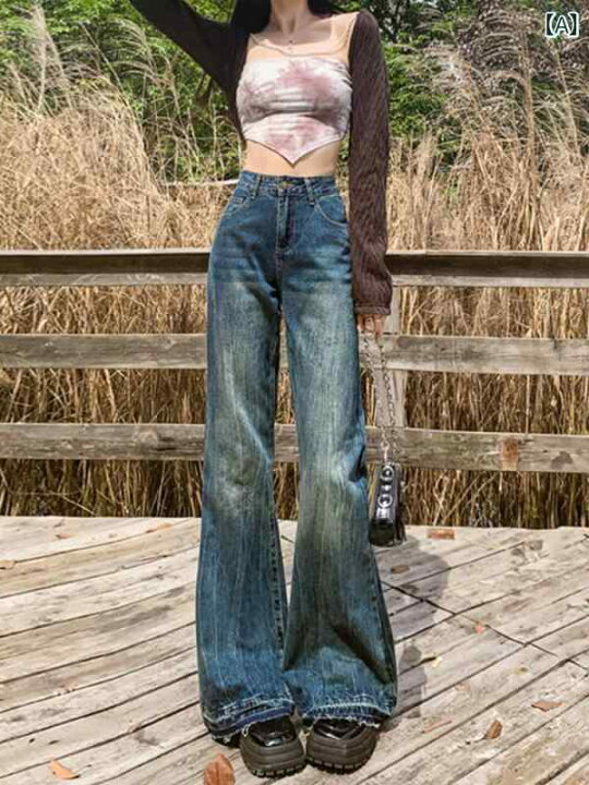 楽天市場】デニムパンツ レディース ダメージ ジーンズ クラッシュ 