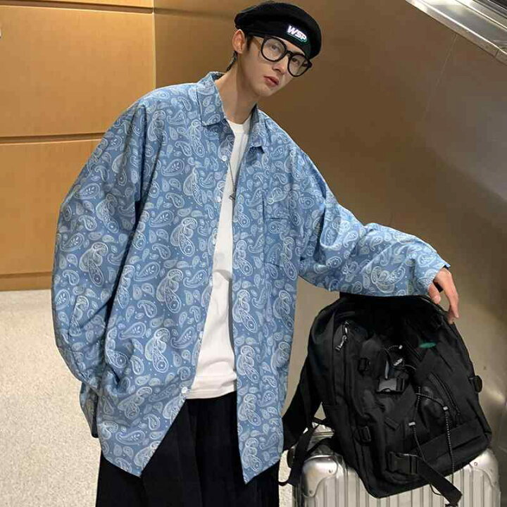 楽天市場】ペイズリー柄 シャツ メンズ レディース バンダナ柄  