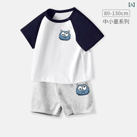 ベビー服 セットアップ 夏 薄手 子供 男の子 ラシャペル サマー スーツ 綿 半袖 ホワイト ブルー レッド