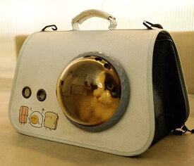 ペットキャリー 犬 猫 バッグ ポータブル 大容量 外出 春夏 通気性 旅行 カプセル ショルダー クロスボディ ケージ